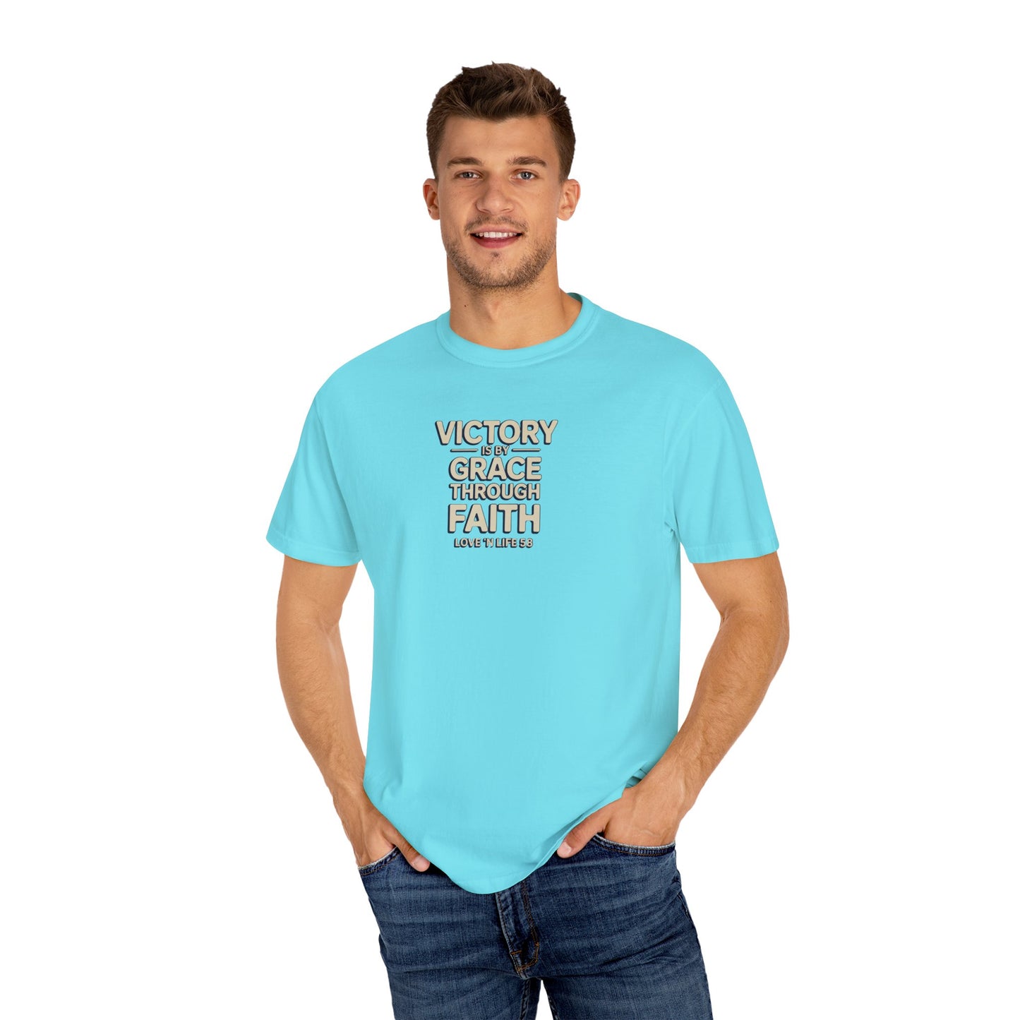 Victory By Grace Through Faith Tee -Comfort Colors