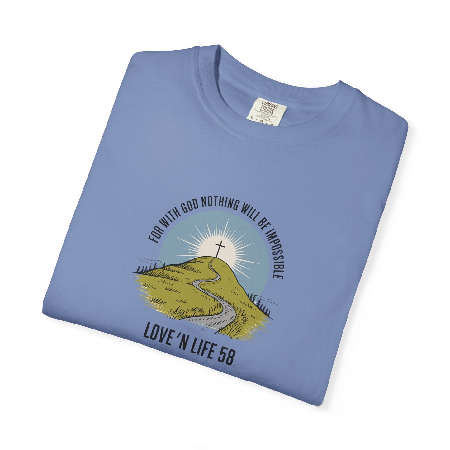 For With God Tee - Comfort Colors