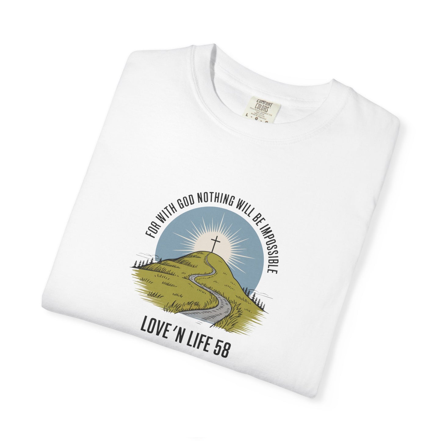 For With God Tee - Comfort Colors