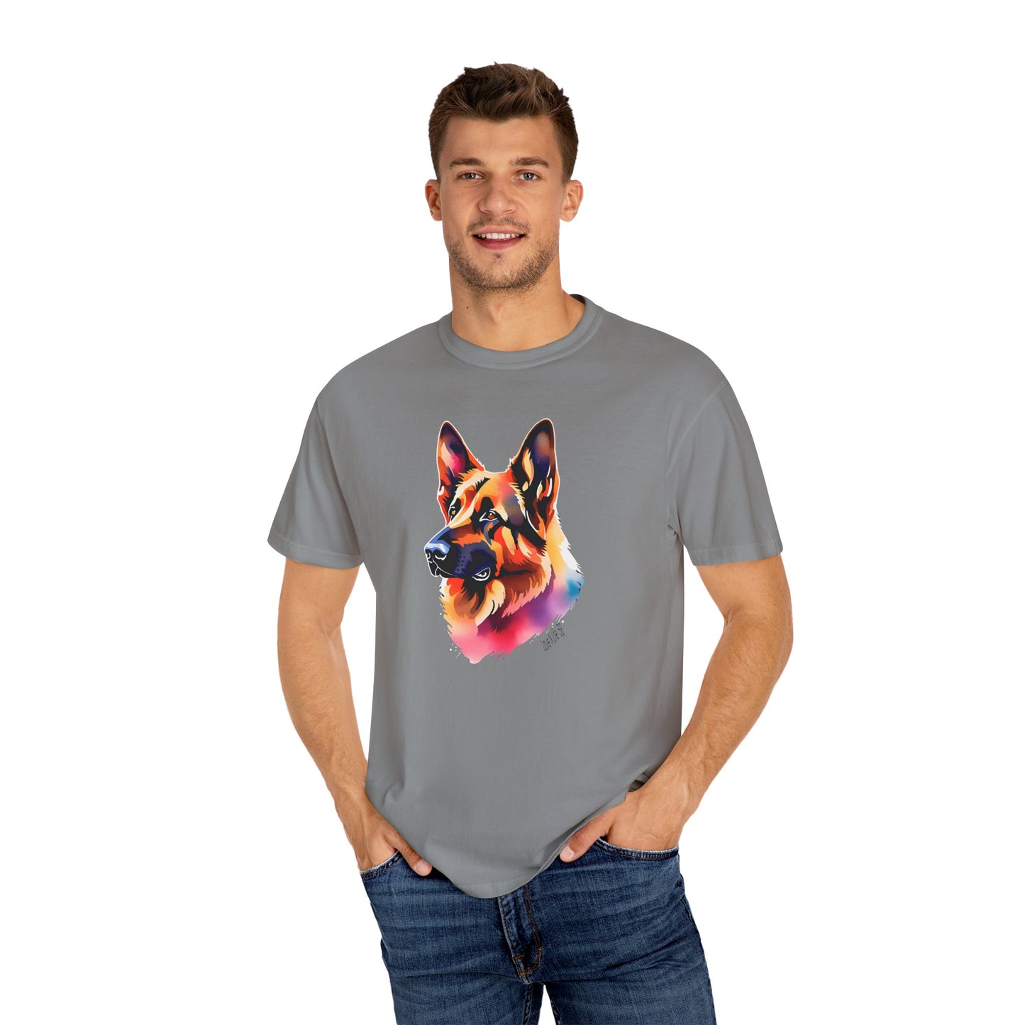 Colorful German Shepherd Unisex T-Shirt - Perfect for Dog Lovers Comfort Colors