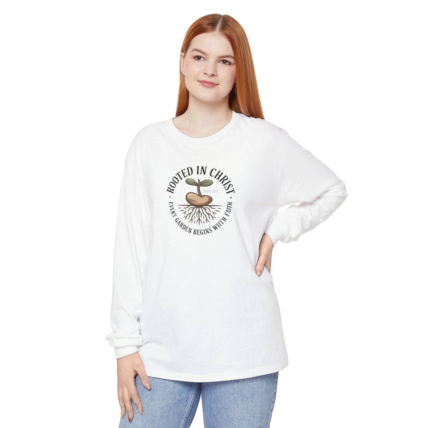 Rooted in Christ Long Sleeve Tee - Comfort Colors