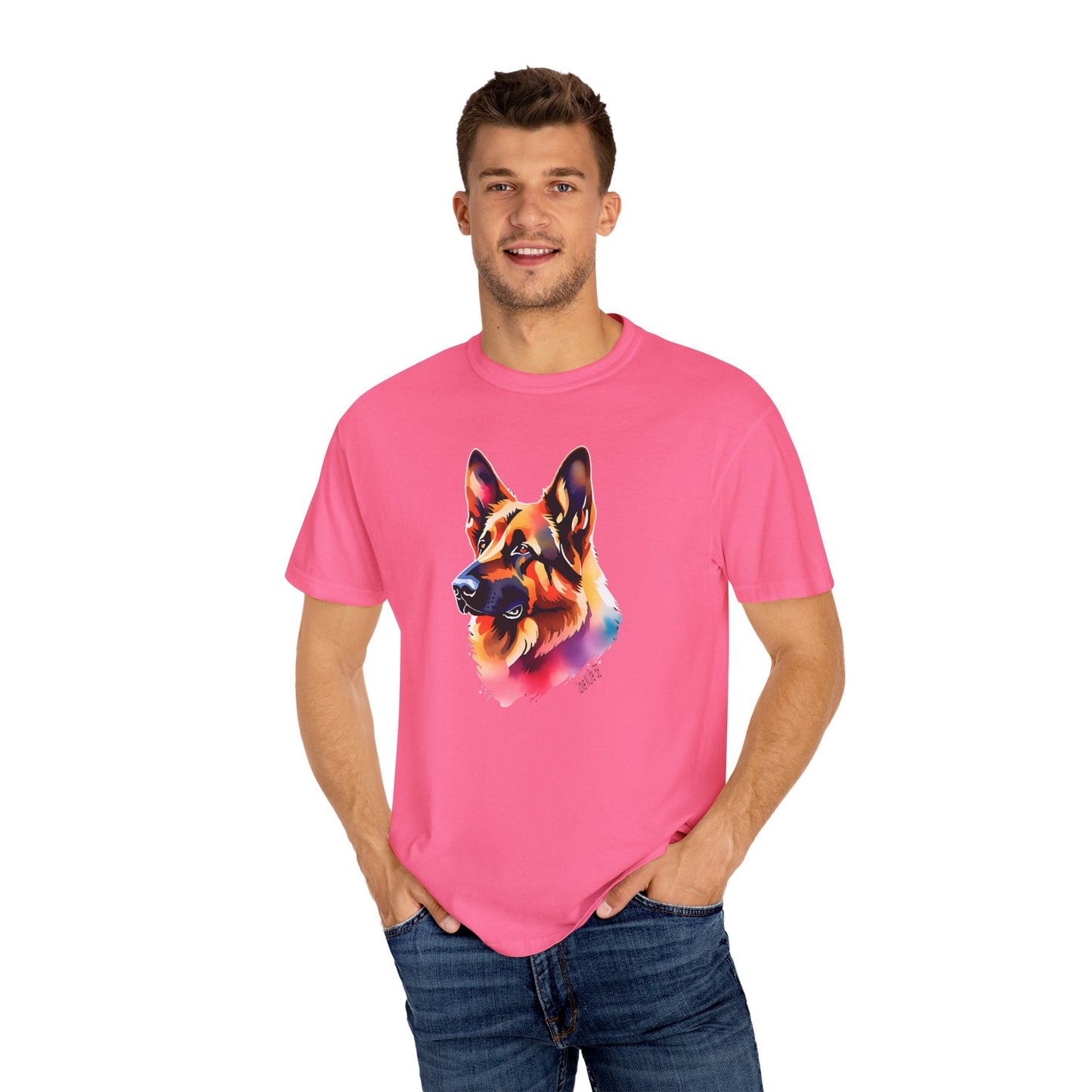 Colorful German Shepherd Unisex T-Shirt - Perfect for Dog Lovers Comfort Colors
