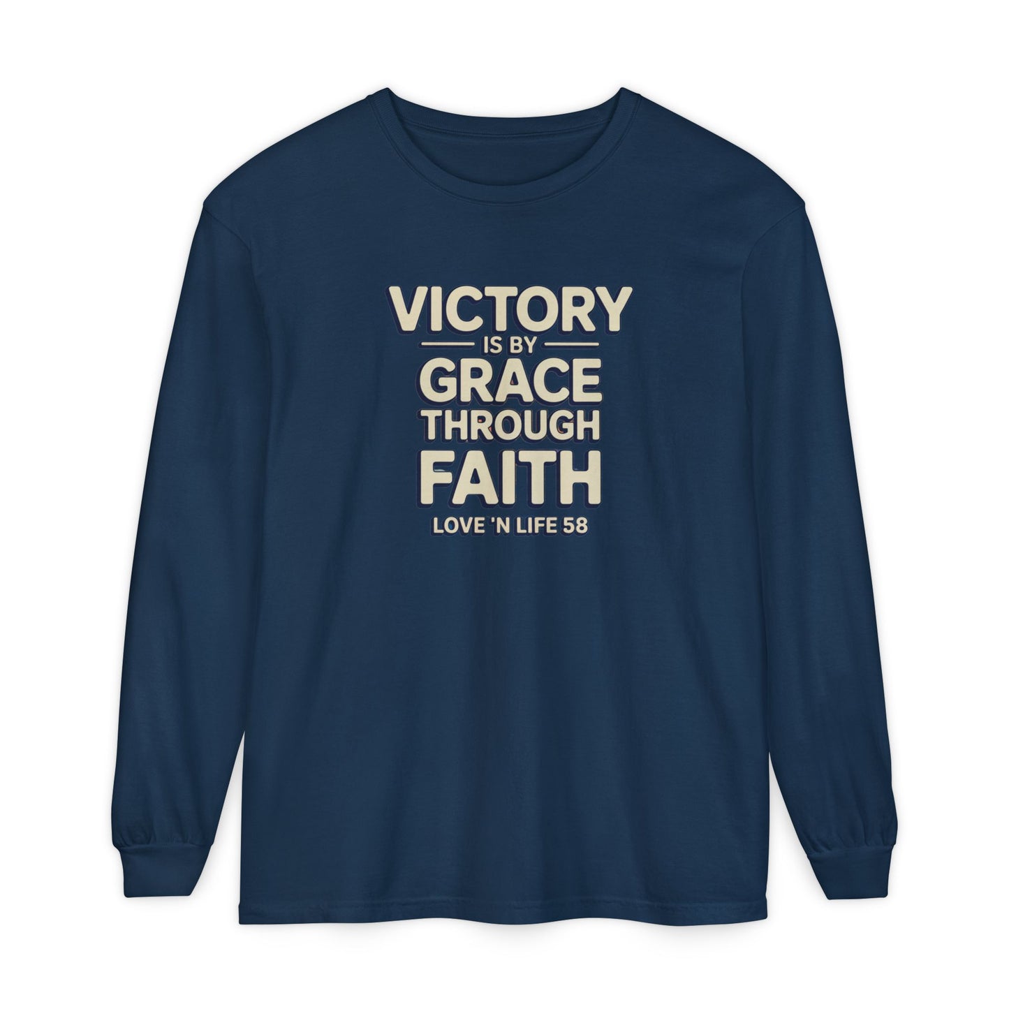 Victory By Grace - Comfort Colors Long Sleeve