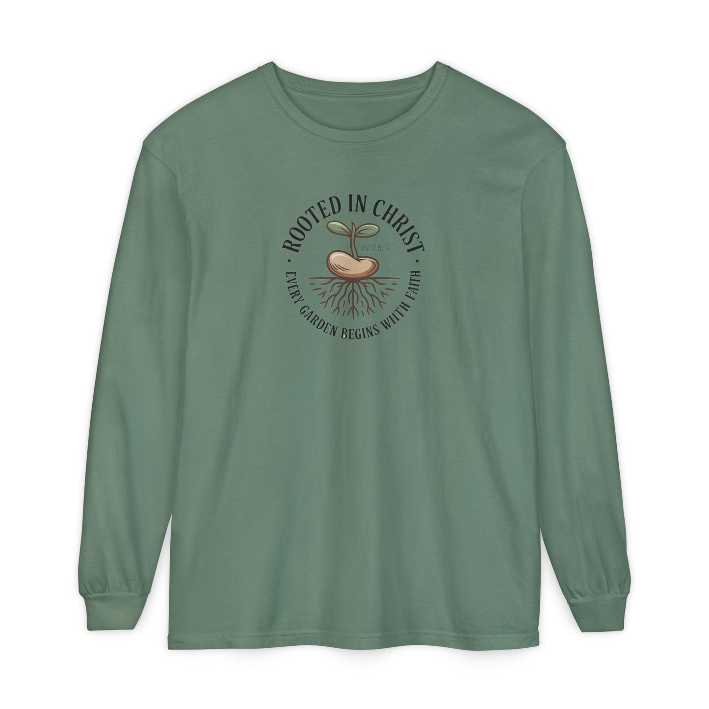 Rooted in Christ Long Sleeve Tee - Comfort Colors