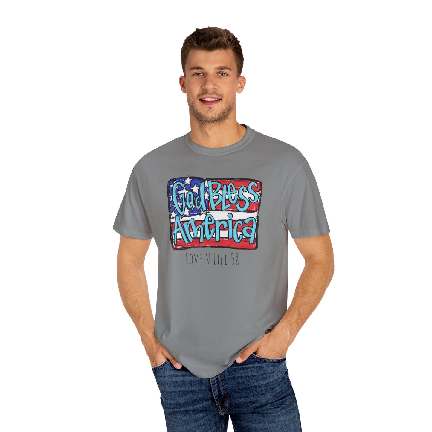 God Bless America Tee -Comfort Colors