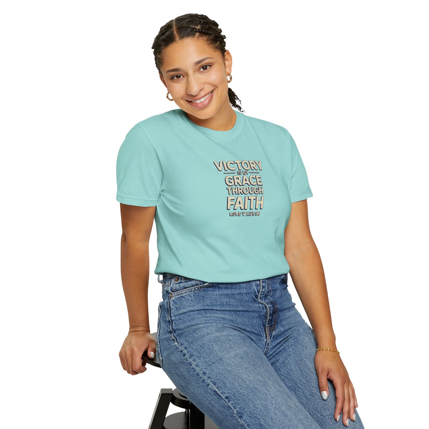 Victory By Grace Through Faith Tee -Comfort Colors