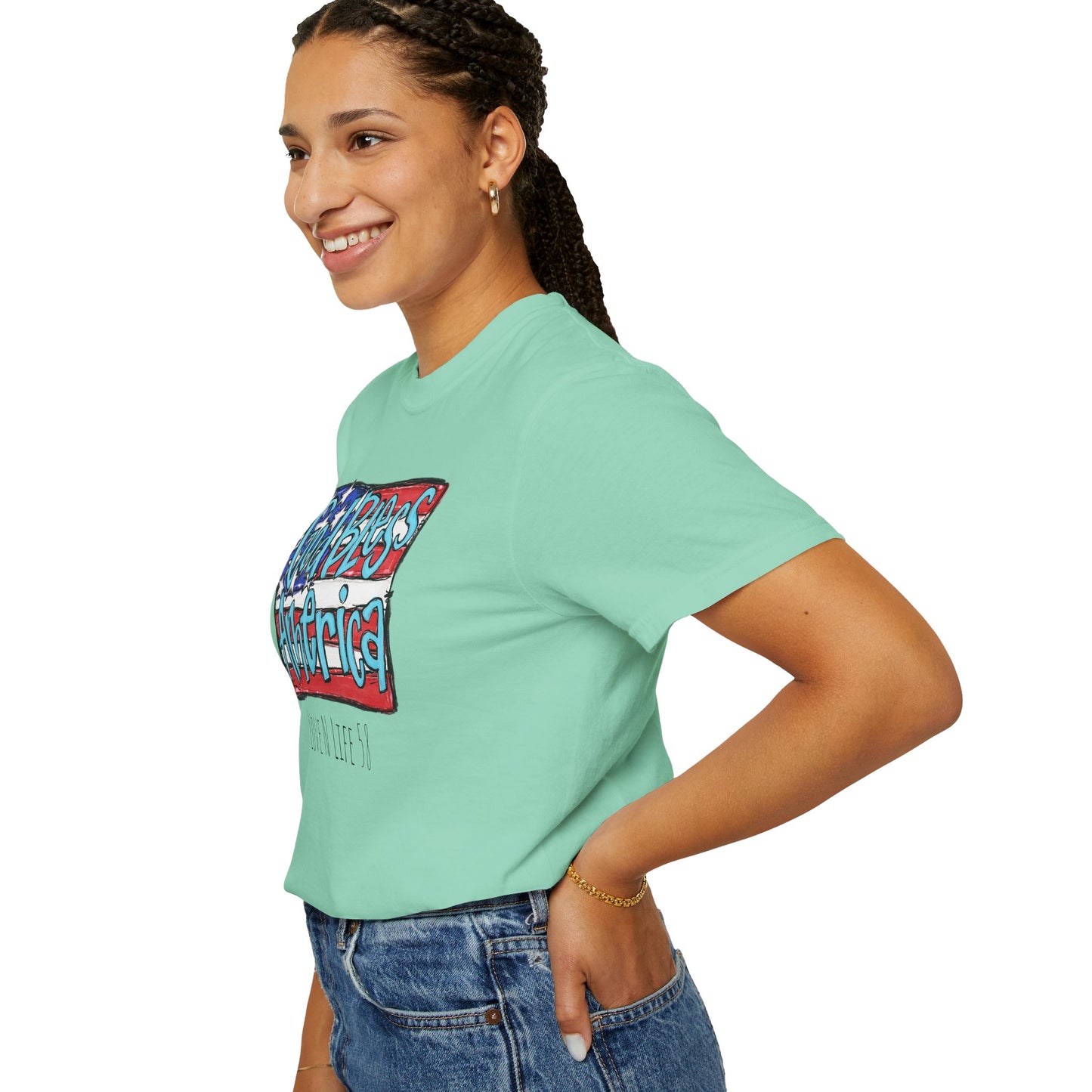 God Bless America Tee -Comfort Colors