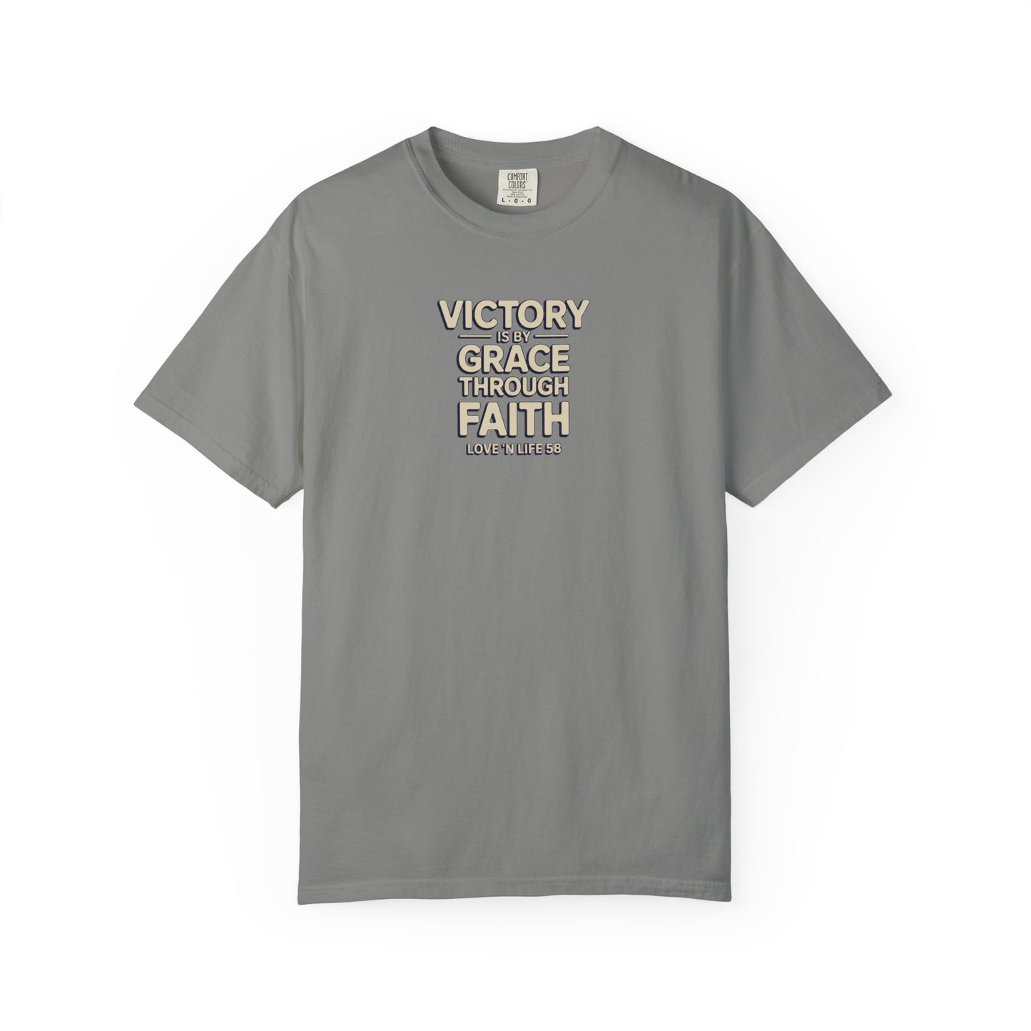 Victory By Grace Through Faith Tee -Comfort Colors