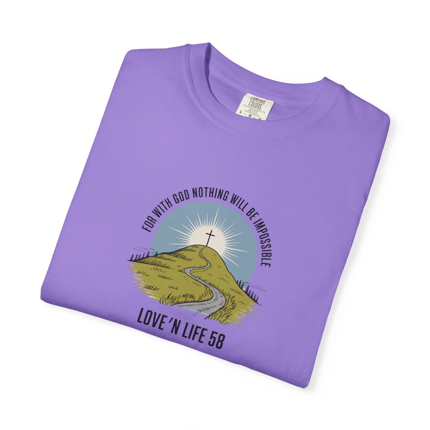 For With God Tee - Comfort Colors
