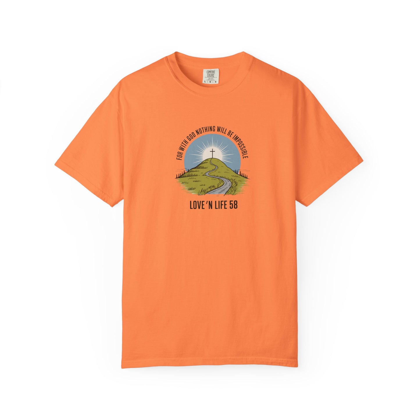 For With God Tee - Comfort Colors