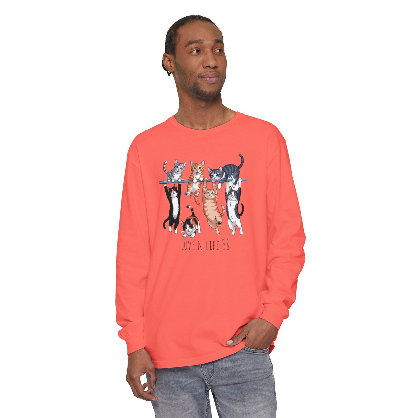 Cat Lovers Tee Long Sleeve - Comfort Colors