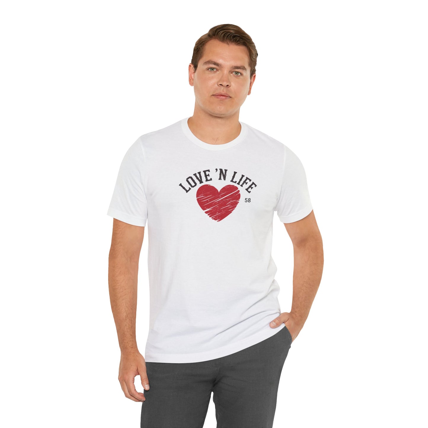Love 'N Life Distressed Heart Tee - Bella Canvas 3001