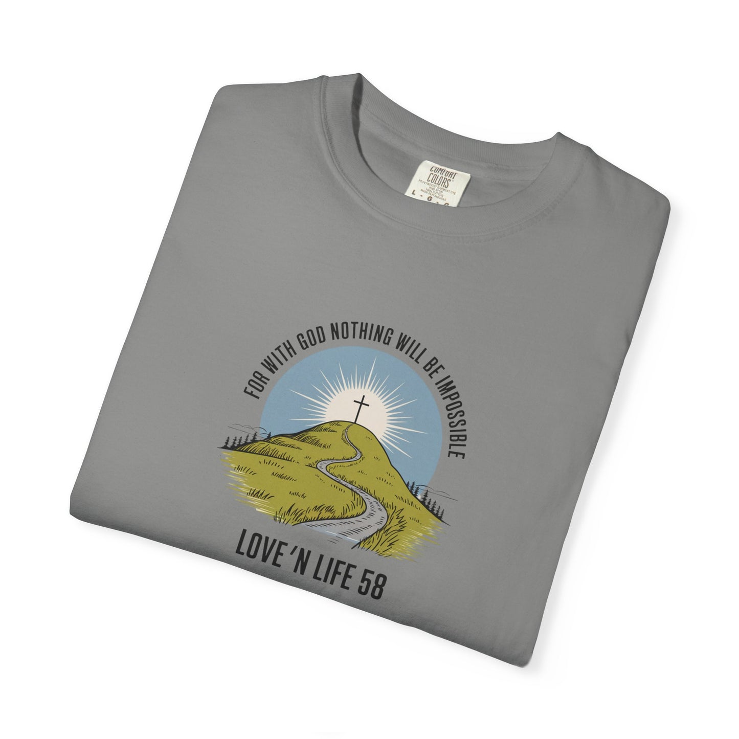 For With God Tee - Comfort Colors