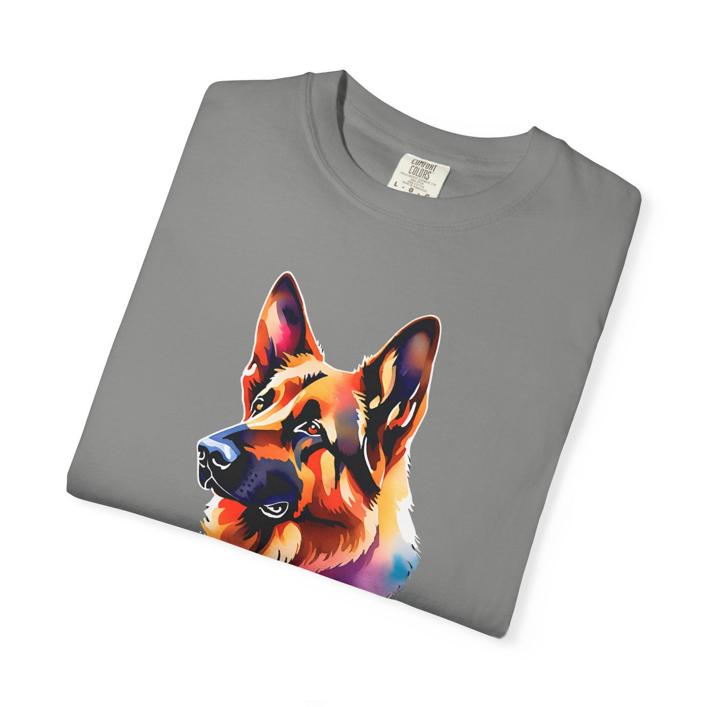 Colorful German Shepherd Unisex T-Shirt - Perfect for Dog Lovers Comfort Colors
