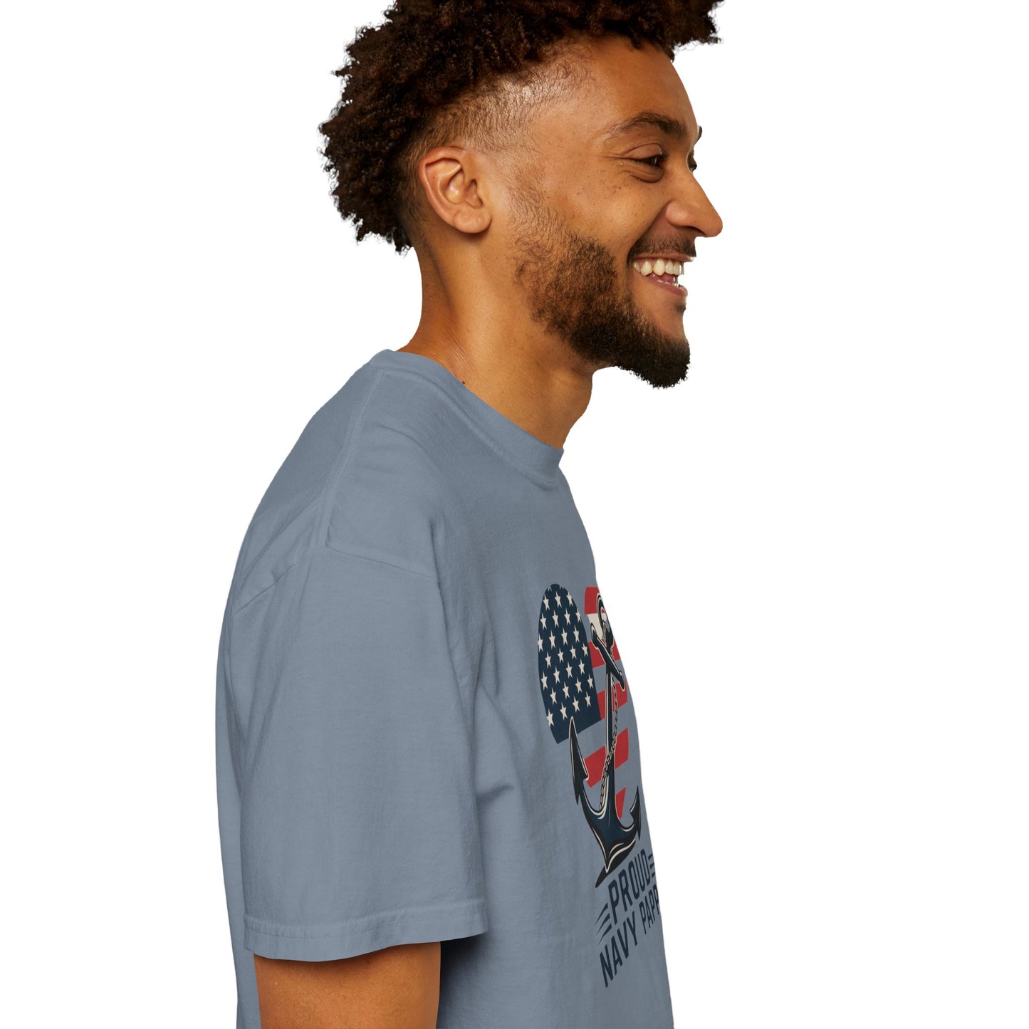 Proud Navy Pappy Tee - Comfort Colors 1717