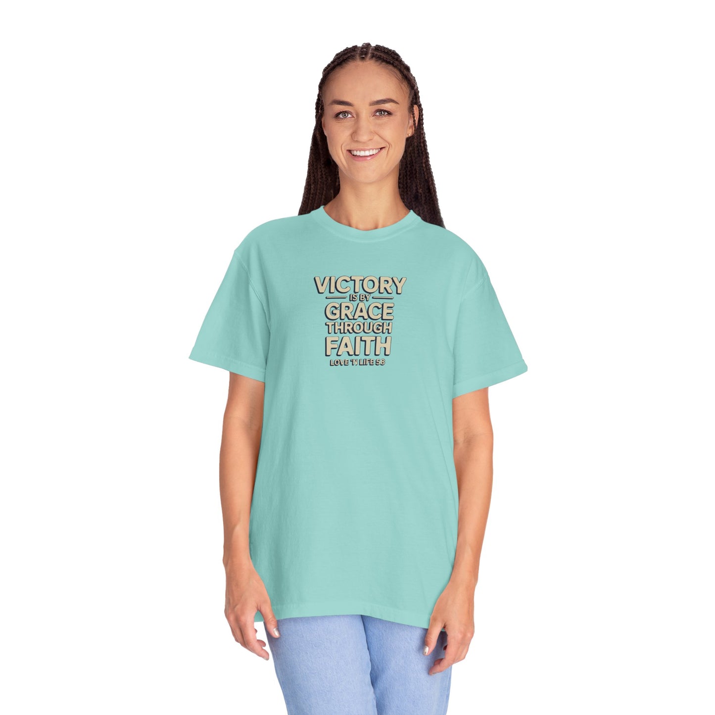Victory By Grace Through Faith Tee -Comfort Colors
