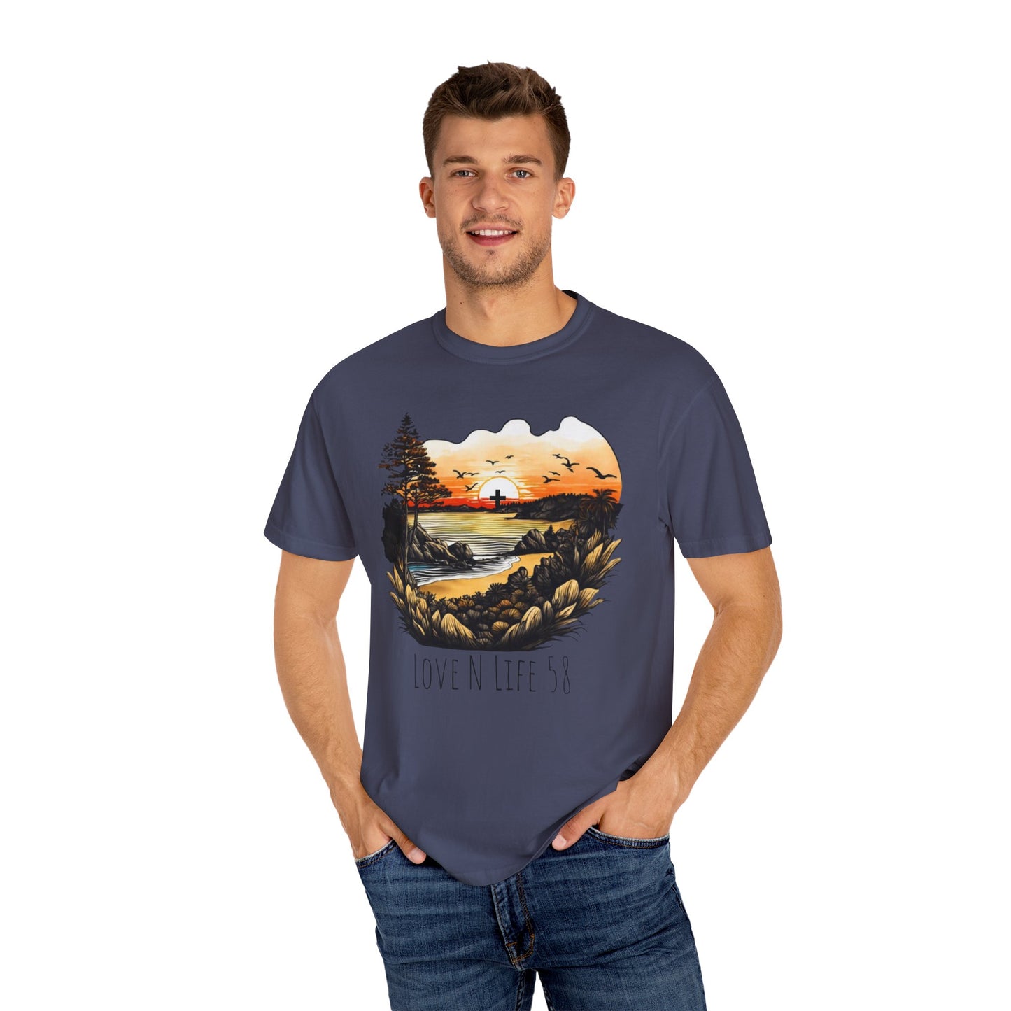 Love N Life Sunset Cross Tee - Color Comforts