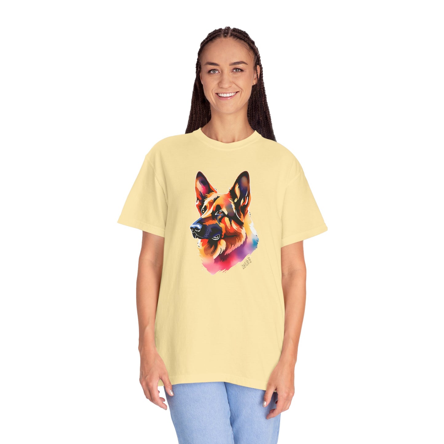 Colorful German Shepherd Tee - Comfort Colors