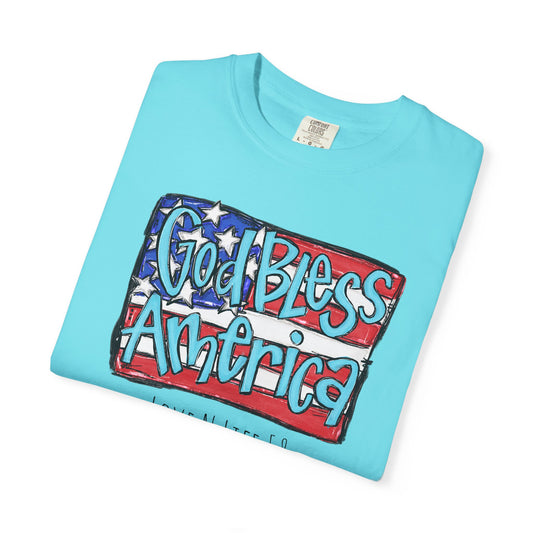 God Bless America Tee -Comfort Colors