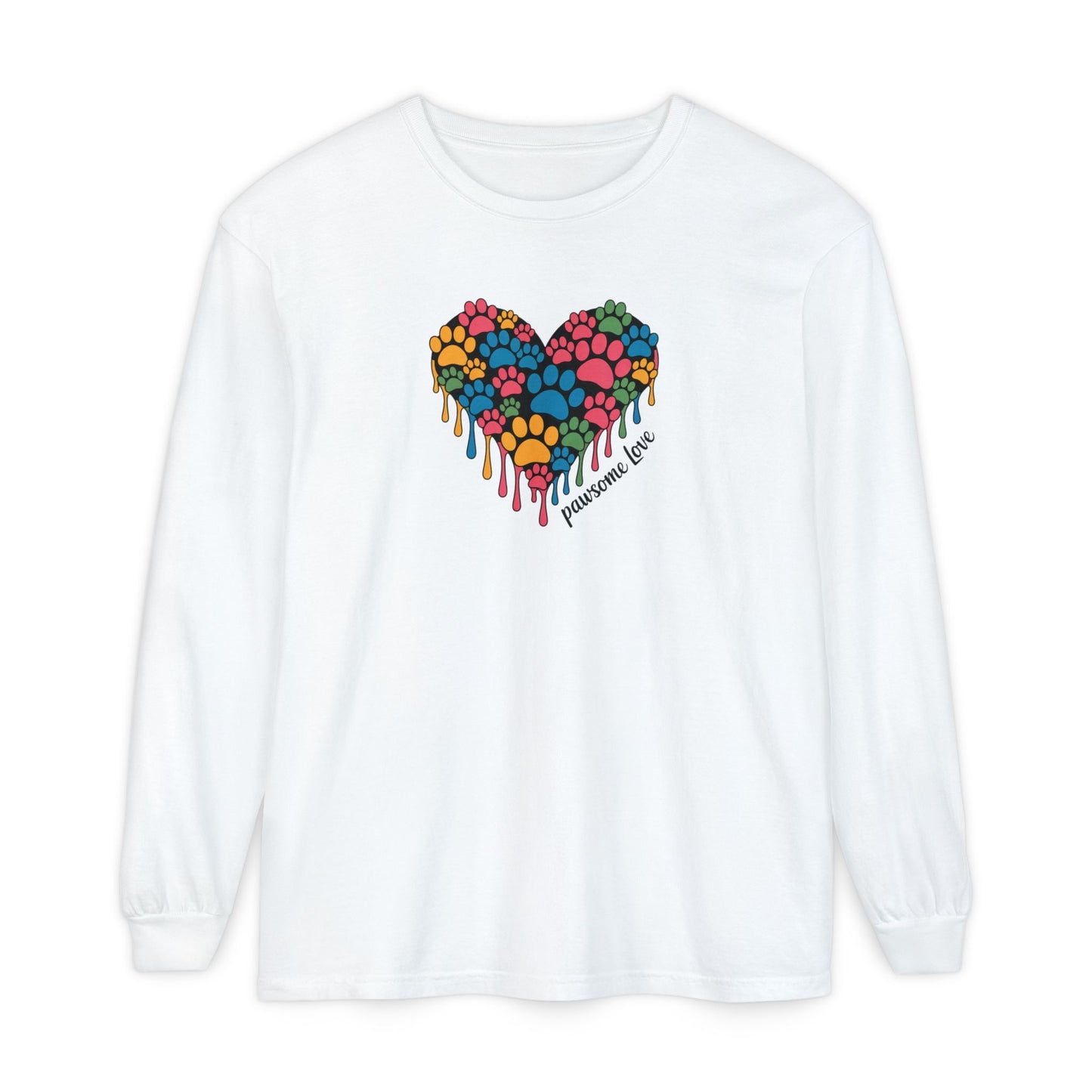 Pawsome Love Tee - Comfort Colors long sleeve
