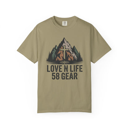 'Love N Life 58 Gear' Mountain Cross Christian Short Sleeve Tee
