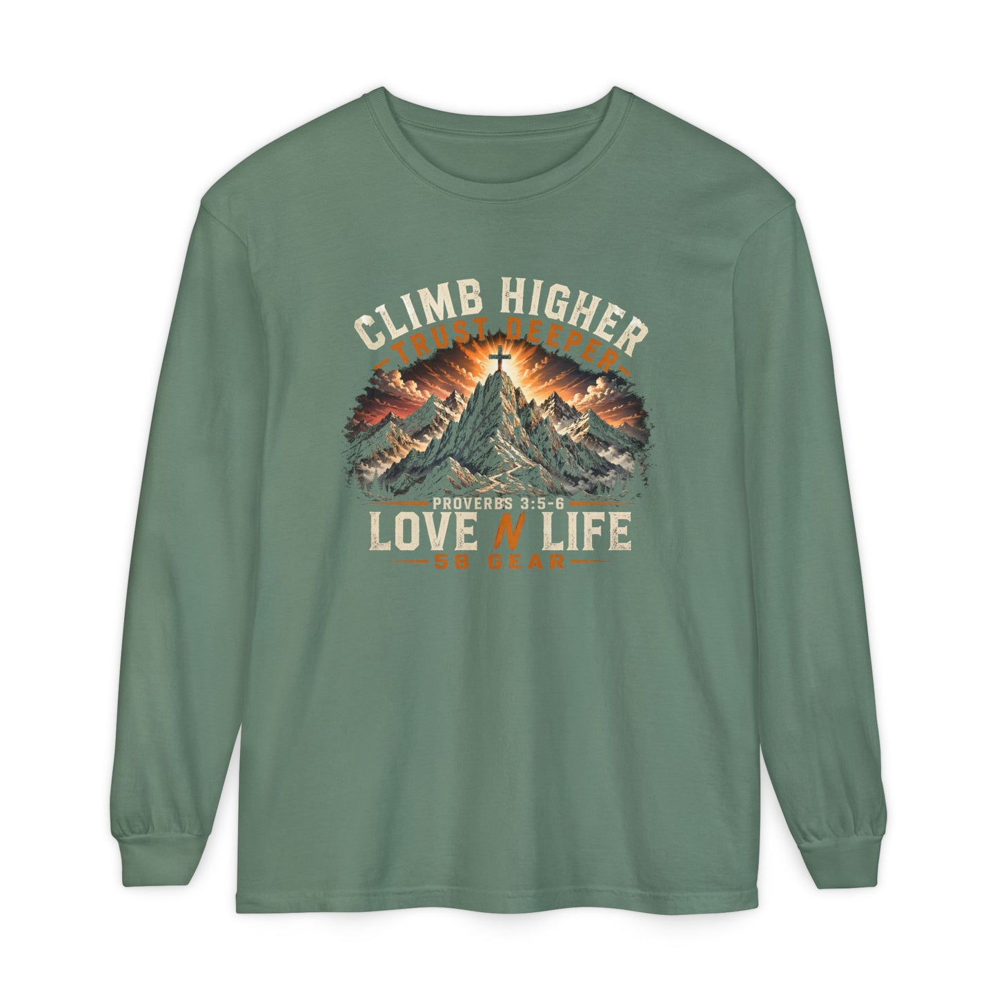 Climb Higher Mountain Long Sleeve Tee