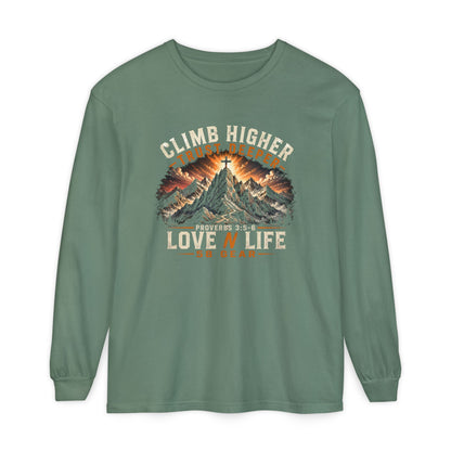 Climb Higher Mountain Long Sleeve Tee
