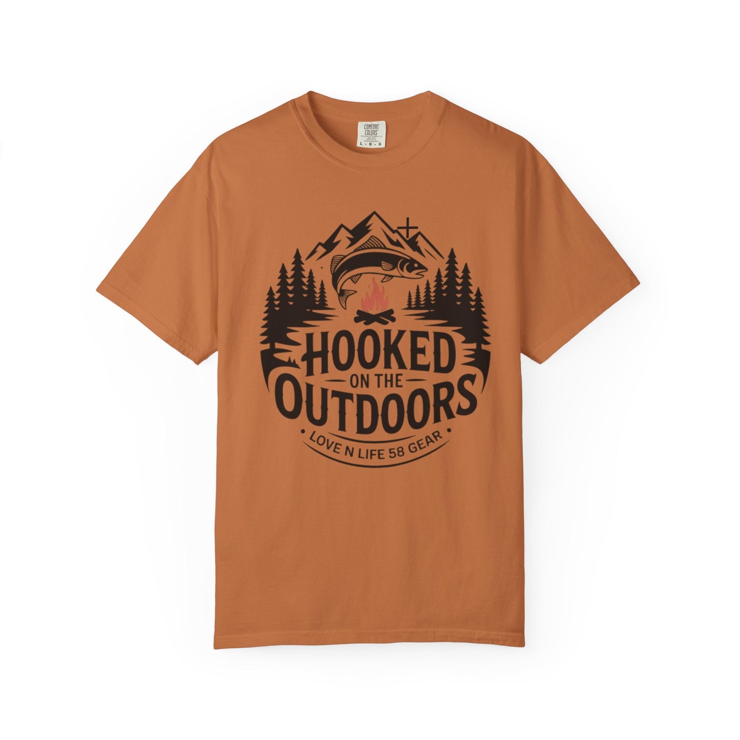 Hooked on the Outdoors Short Sleeve Fishing & Camping Tee