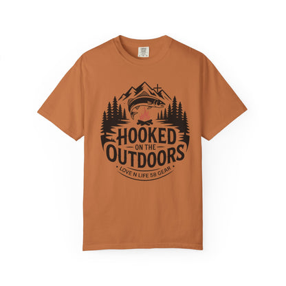 Hooked on the Outdoors Short Sleeve Fishing & Camping Tee