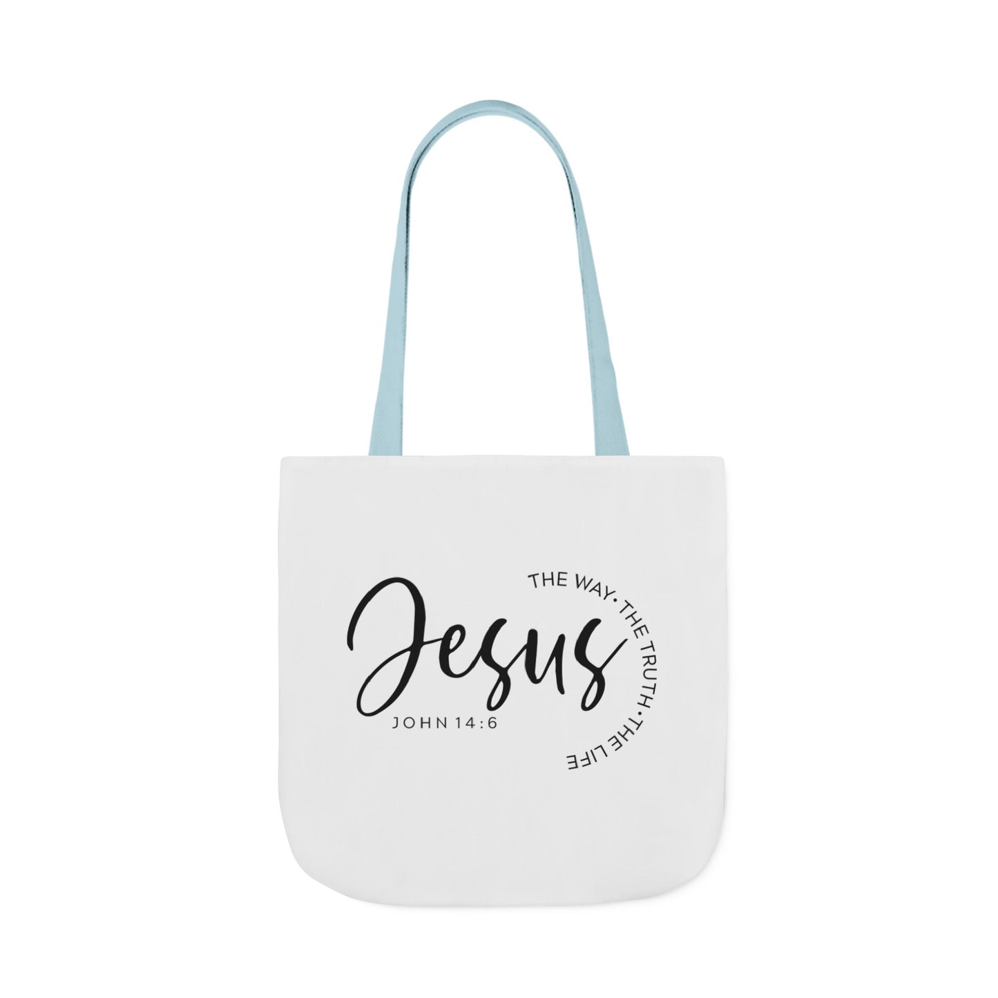 Inspirational Canvas Tote Bag - Faithful Design, Jesus Quote