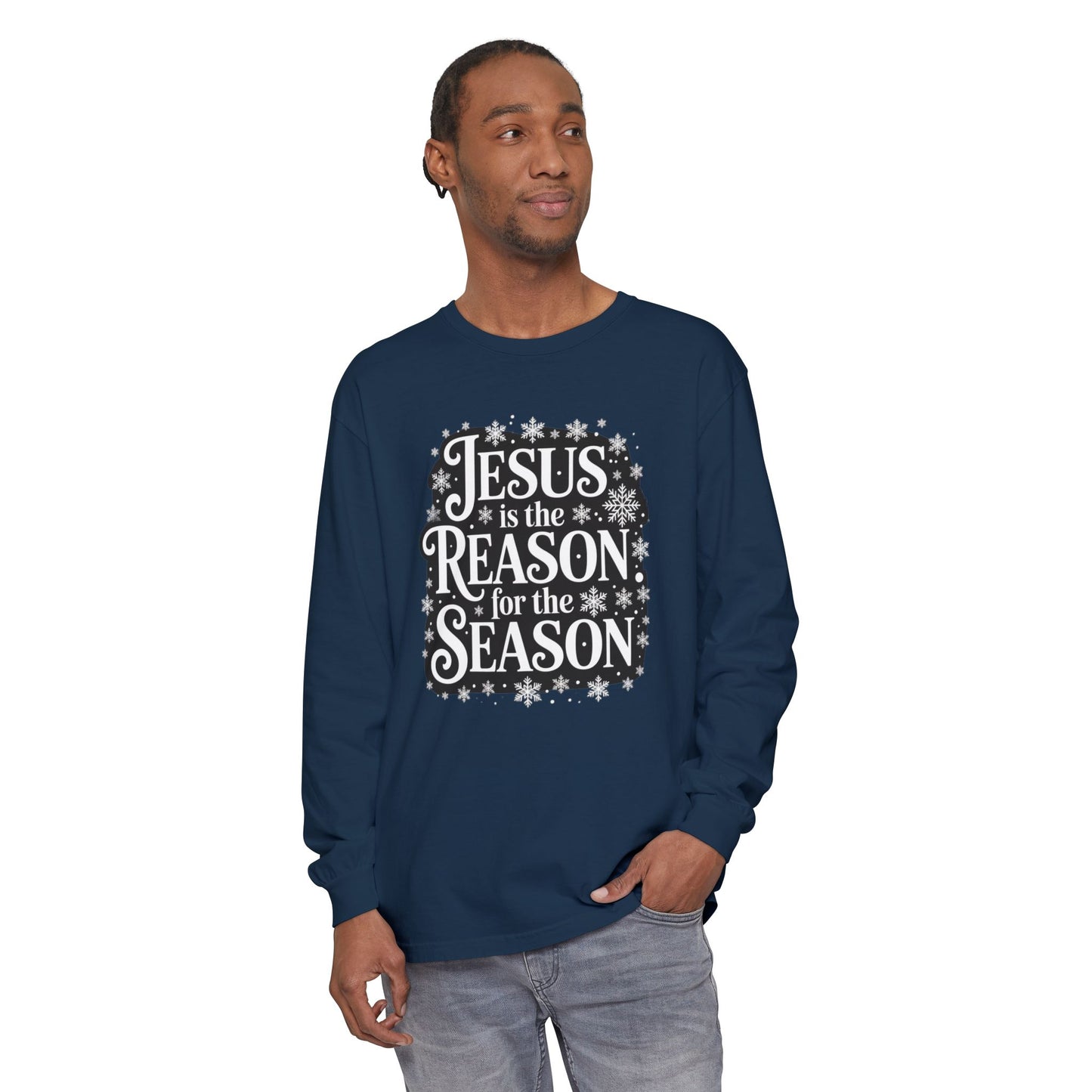 “Jesus is the Reason” Tee - Comfort Colors Long Sleeve