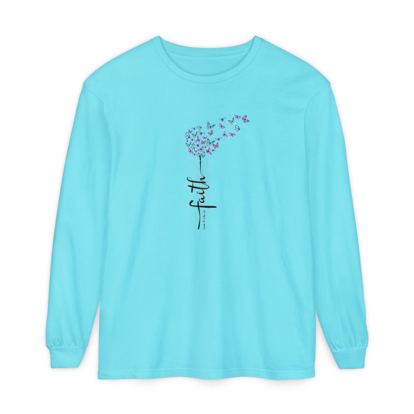 Faith Butterflies Long Sleeve Tee
