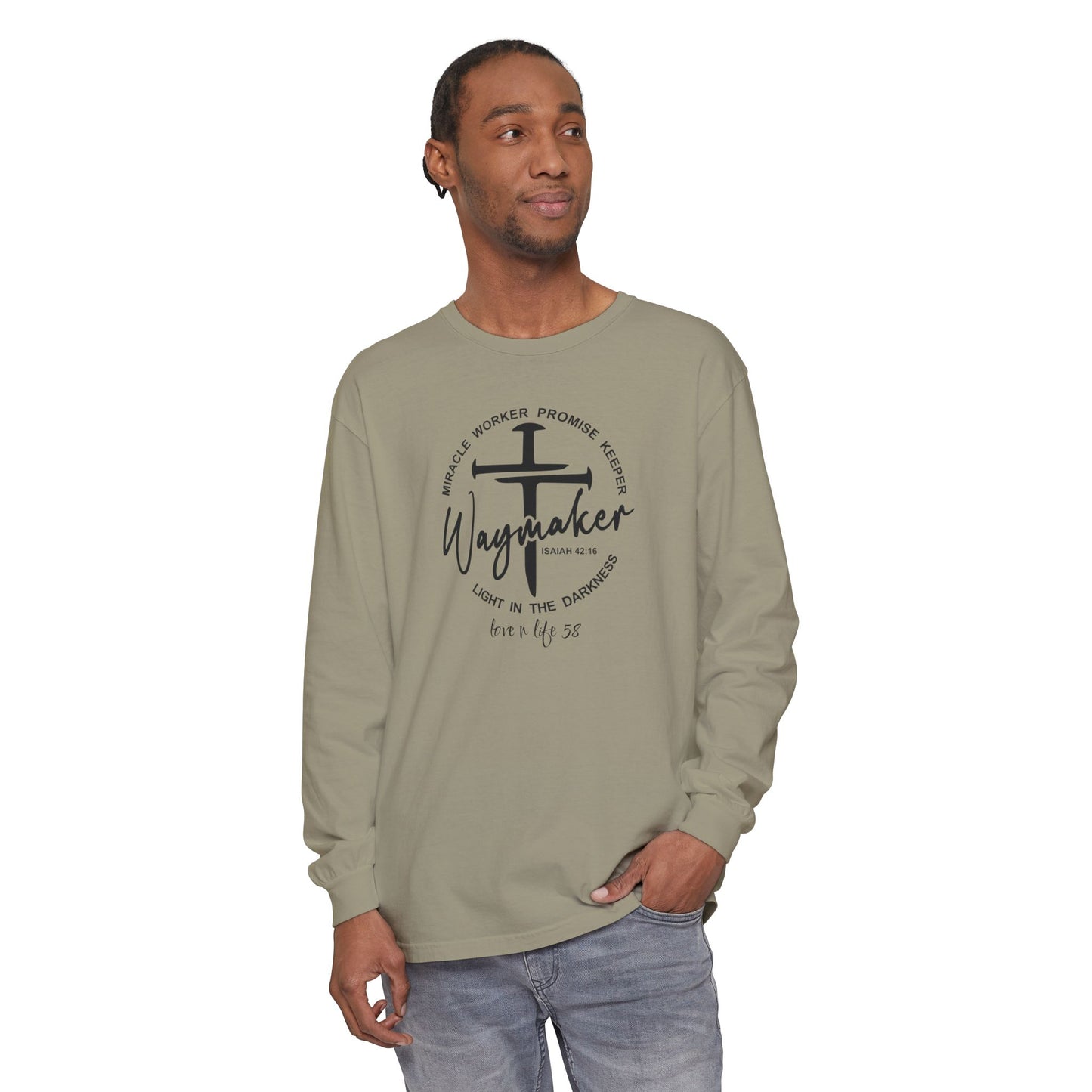 “Waymaker” Tee - Comfort Colors Long Sleeve