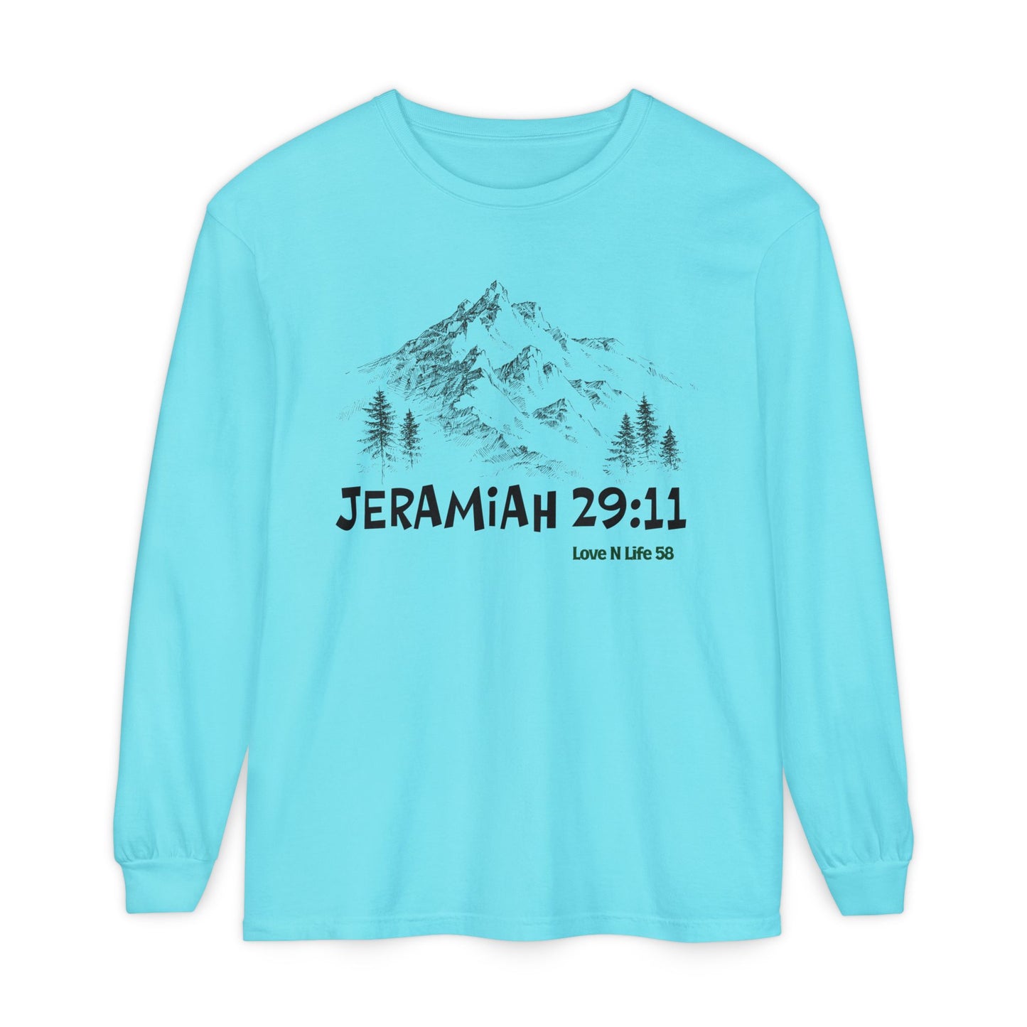 Jeremiah 29:11 Mountain Scene Long Sleeve Tee