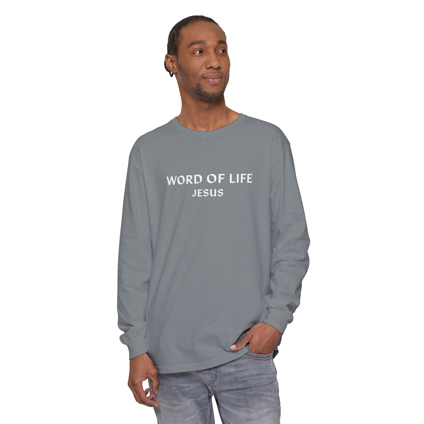 WORD OF LIFE JESUS Long Sleeve Tee - Comfort Color