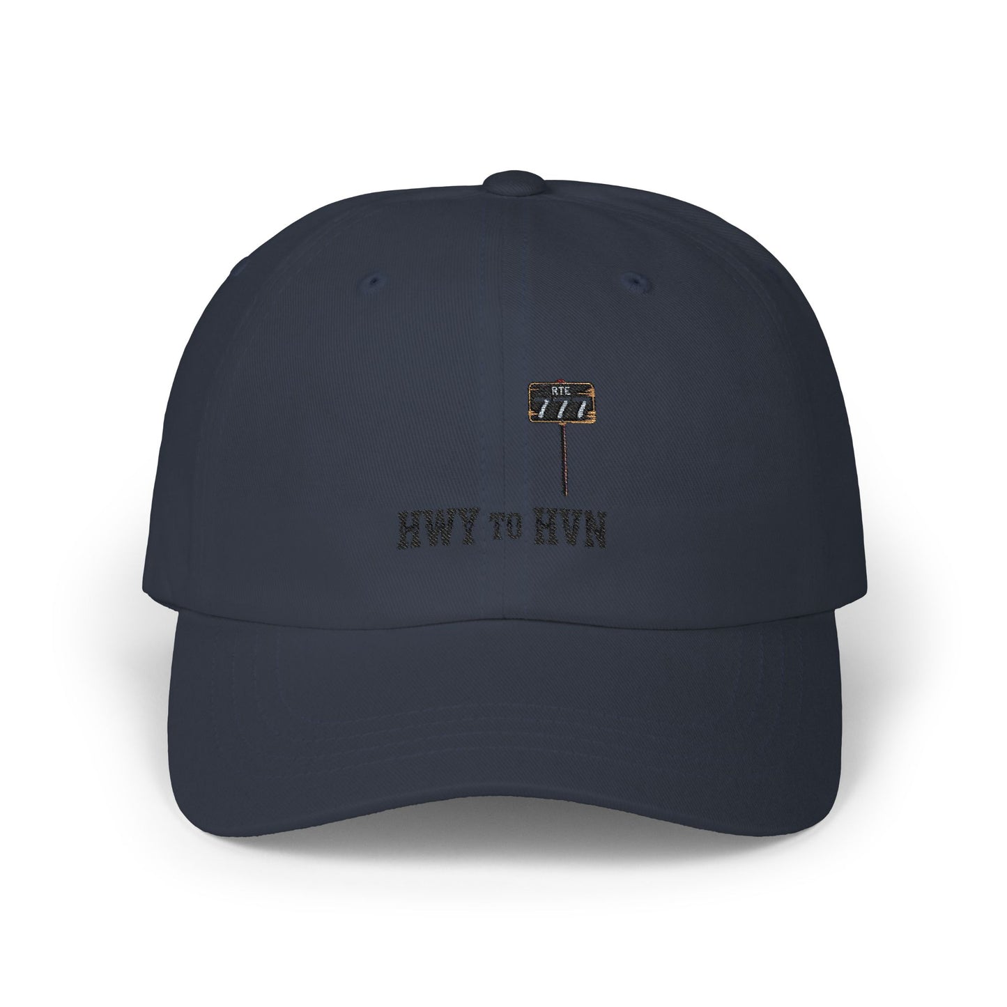 Rte 77 Hwy to Hvn Embroidery Dad Cap