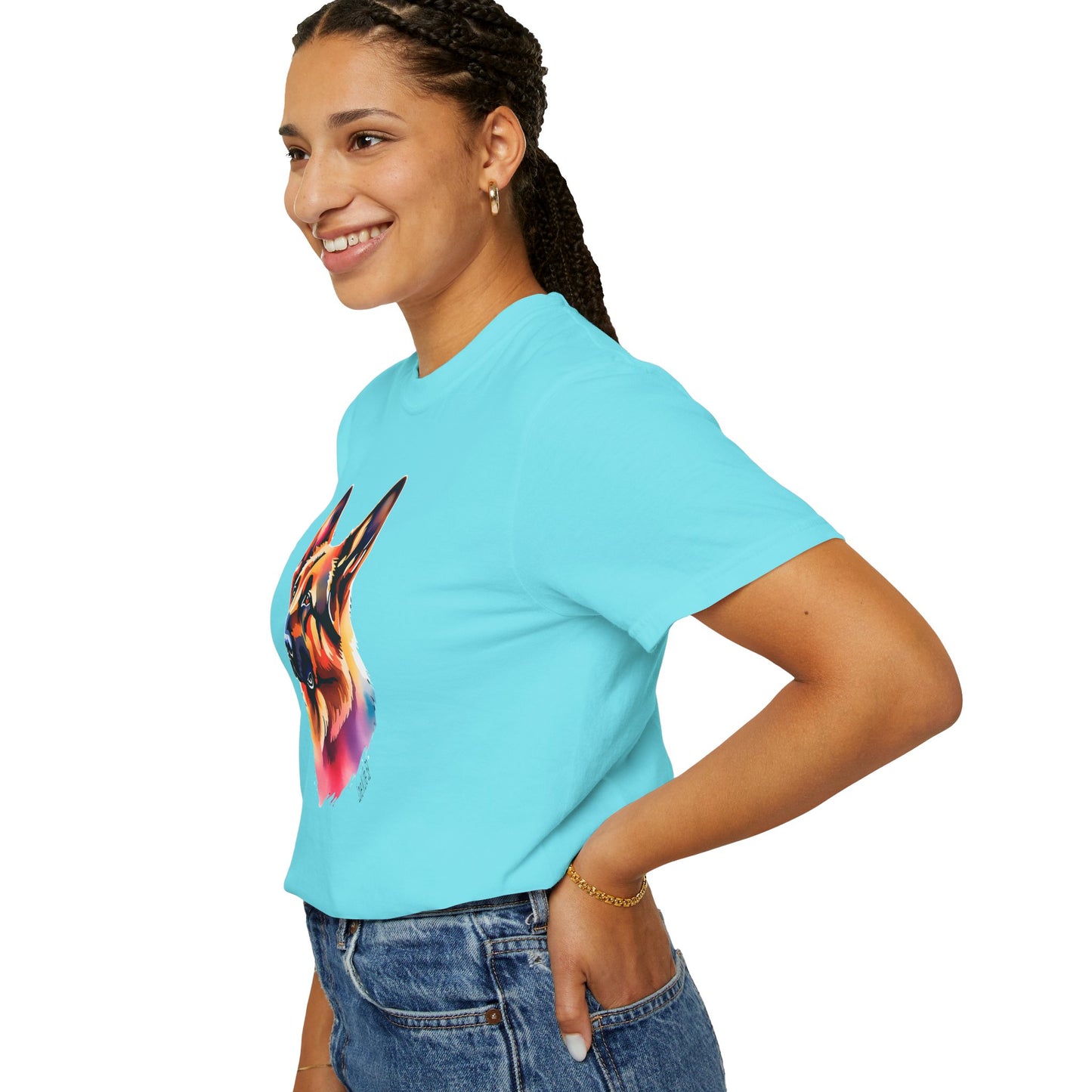 Colorful German Shepherd Tee - Comfort Colors