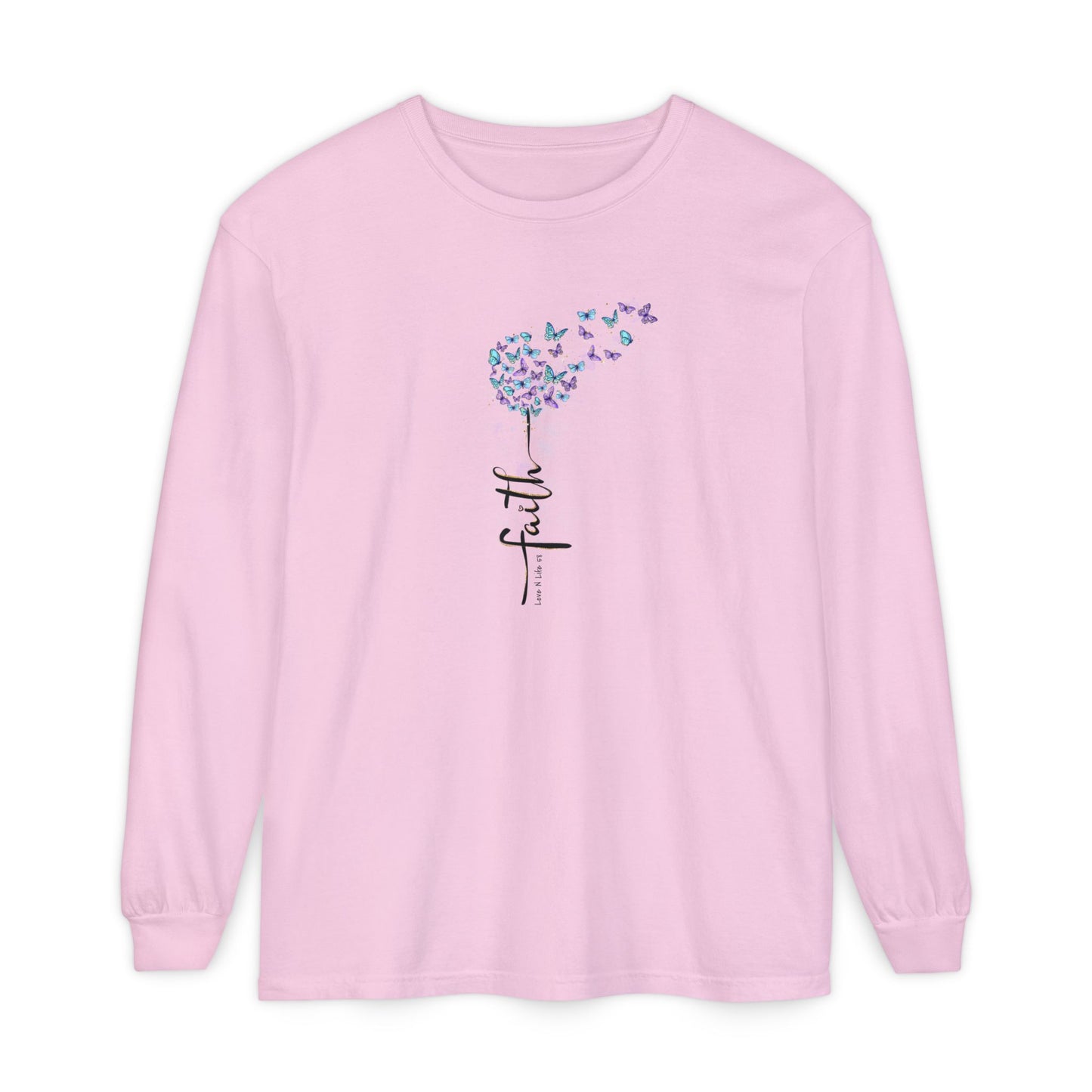 Faith Butterflies Long Sleeve Tee