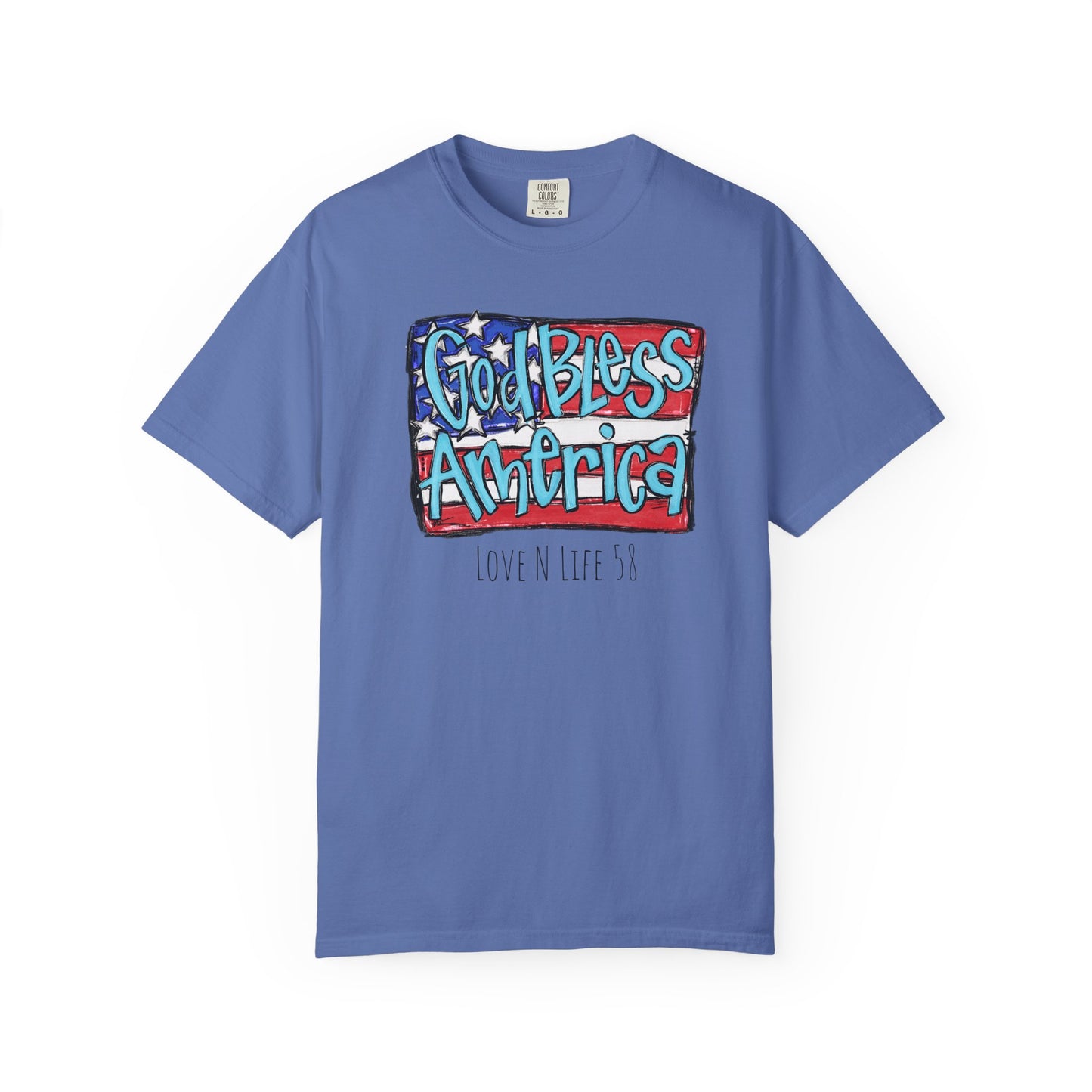 God Bless America Tee -Comfort Colors