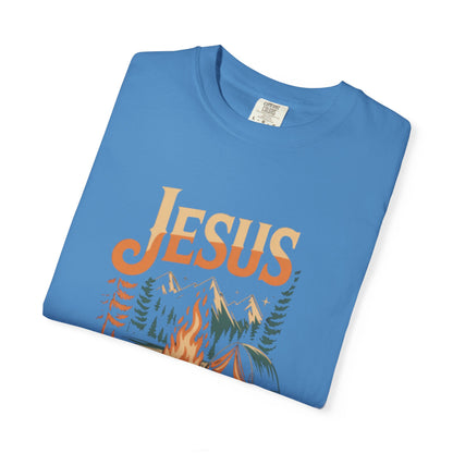 Jesus in the Wilderness Short Sleeve Tee — Faith Camping Graphic Tee
