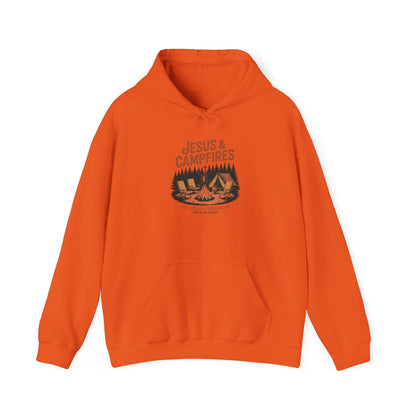 Jesus & Campfires Hoodie - Christian Camping Pullover