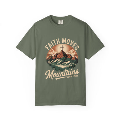 Faith Moves Mountains Short Sleeve Tee — Christian Mountain