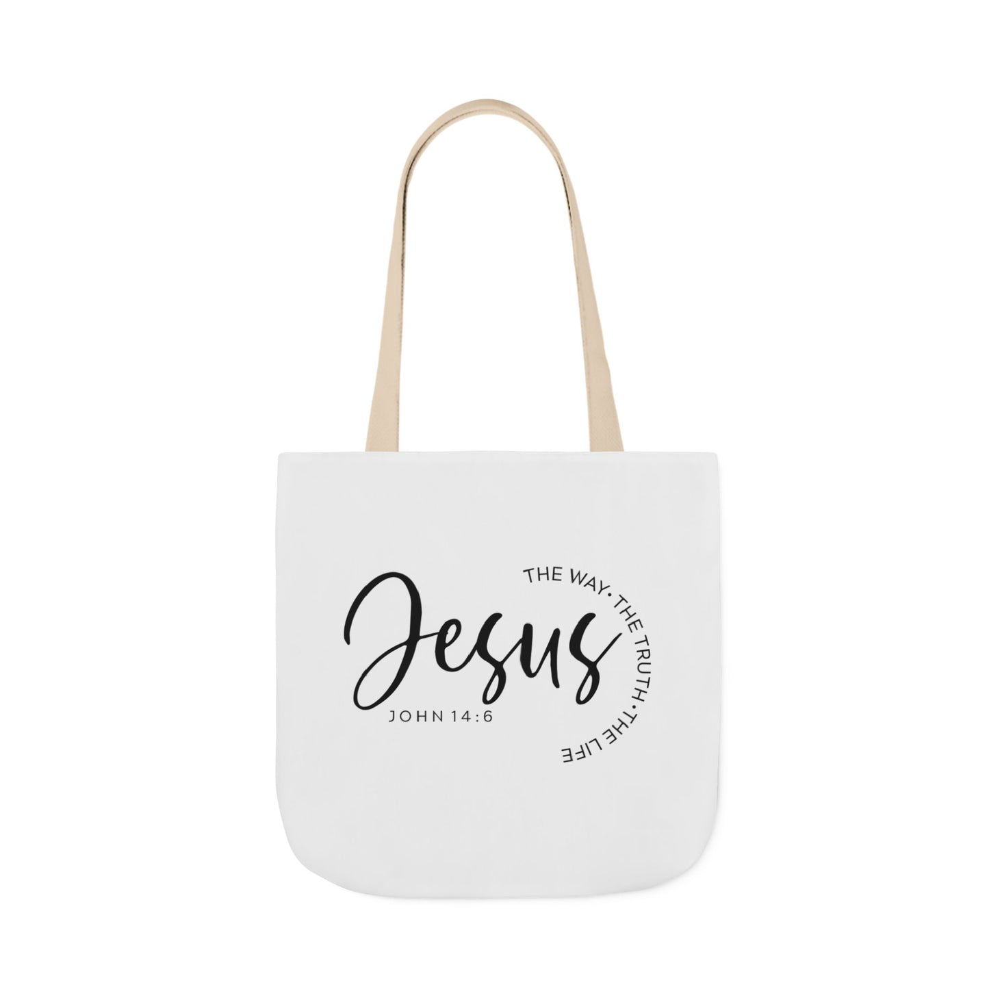 Inspirational Canvas Tote Bag - Faithful Design, Jesus Quote