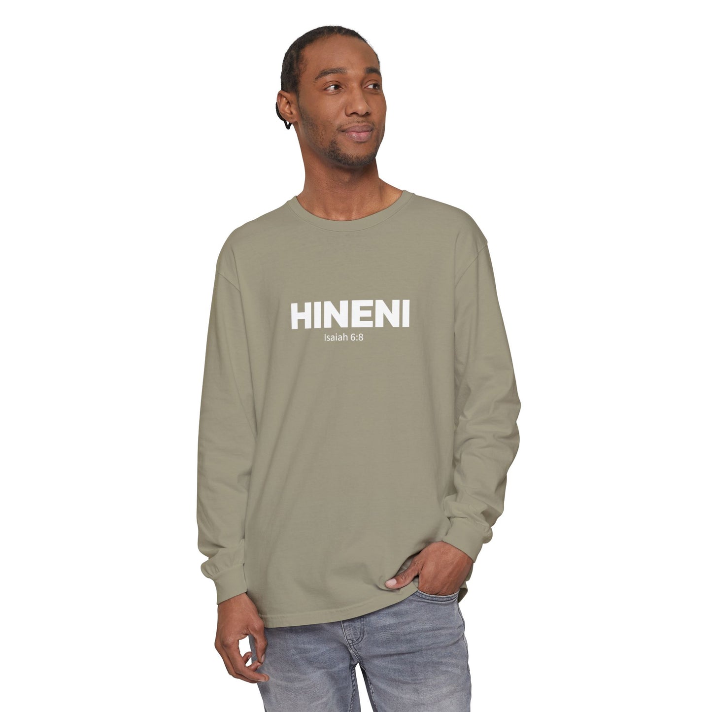 HINENI Isaiah 6: 8 Long Sleeve T-Shirt