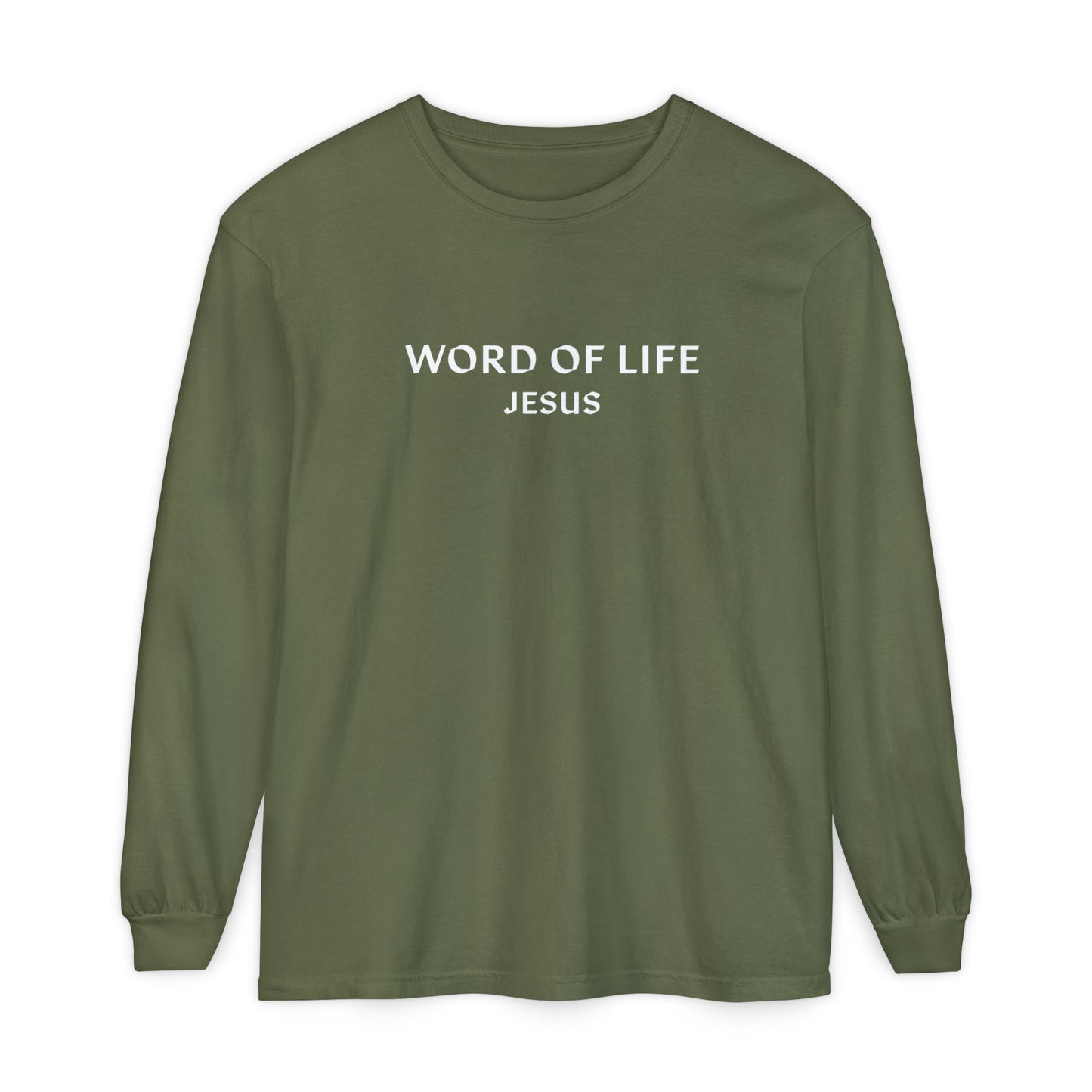 WORD OF LIFE JESUS Long Sleeve Tee - Comfort Color