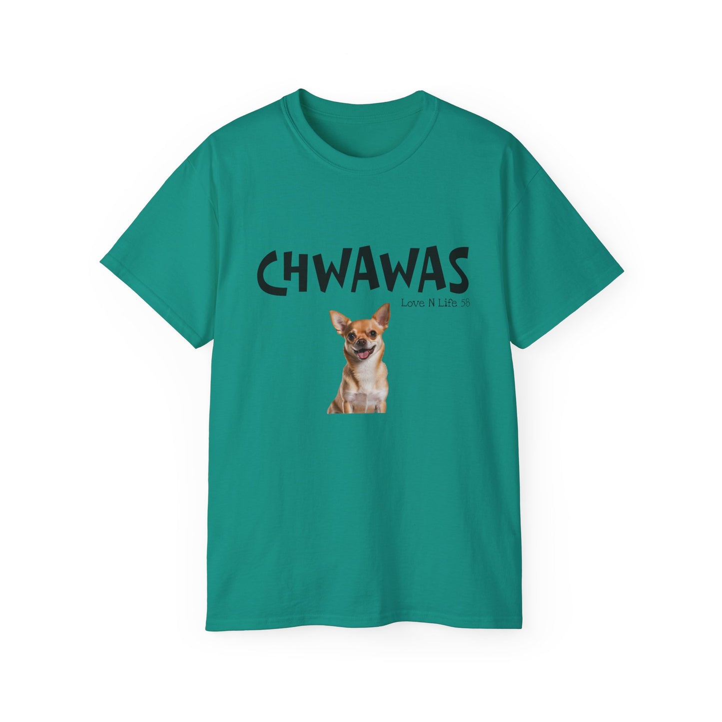 Chihuahua Dog Tee — "CHWAWAS" Cute Puppy Graphic T‑Shirt
