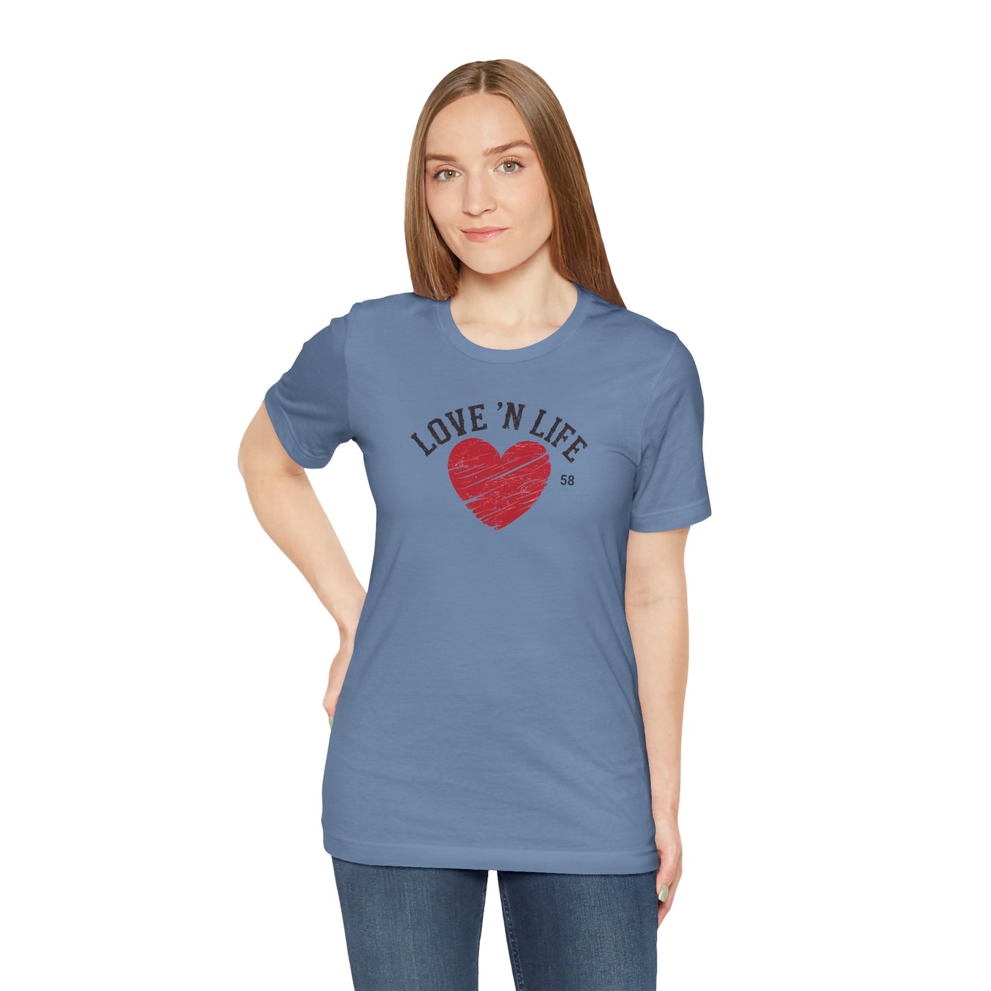 Love 'N Life Distressed Heart Tee - Bella Canvas 3001