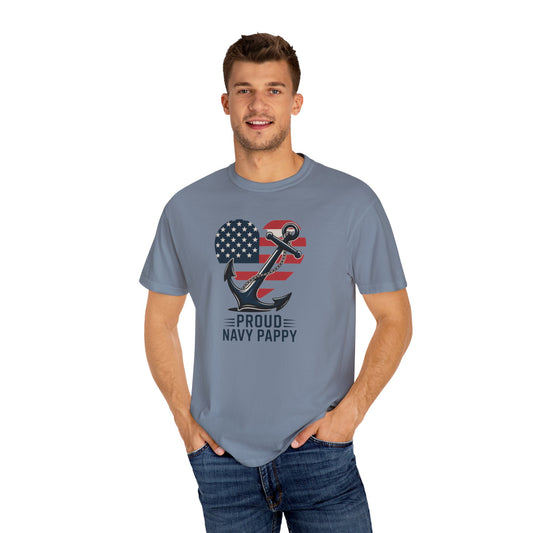 Proud Navy Pappy Tee - Comfort Colors 1717