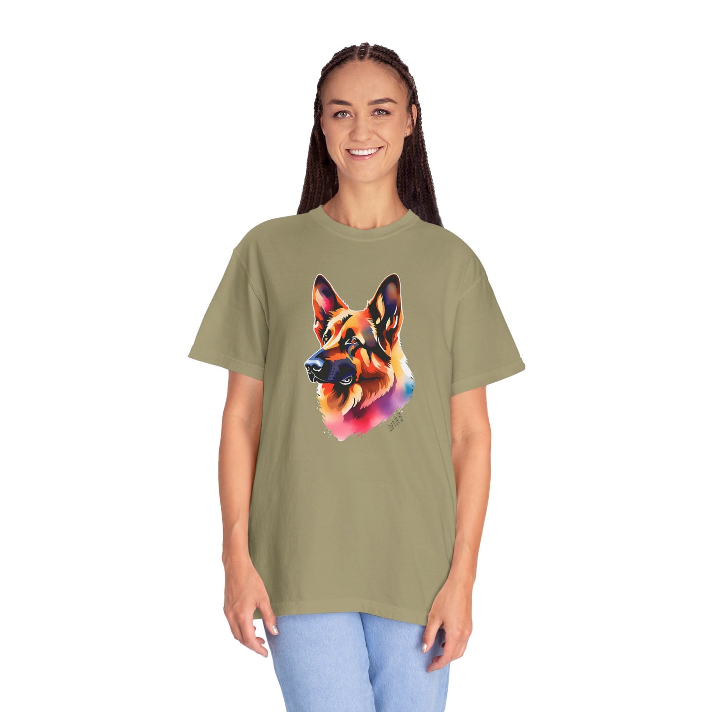 Colorful German Shepherd Tee - Comfort Colors