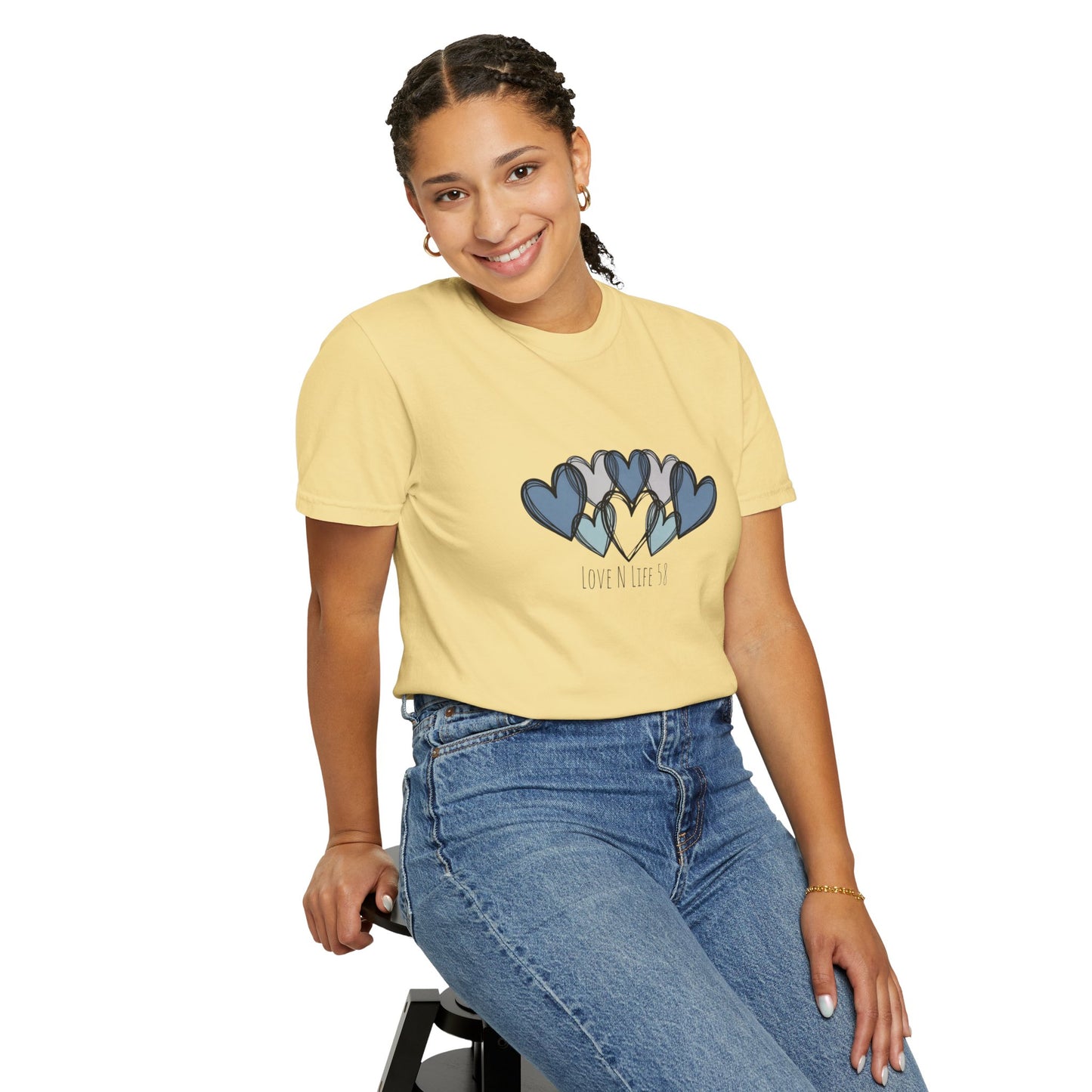 Hearts Love N Life 58 Tee - Comfort Colors